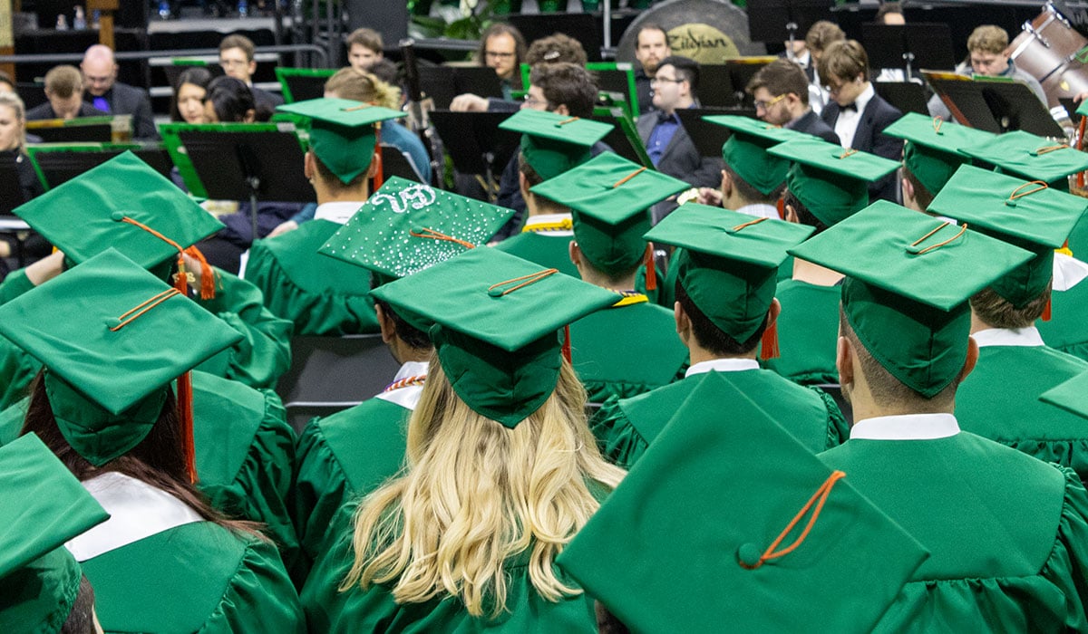 Photo of graduates during commencement
