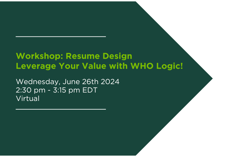resume workshop WHO twenty sixth date