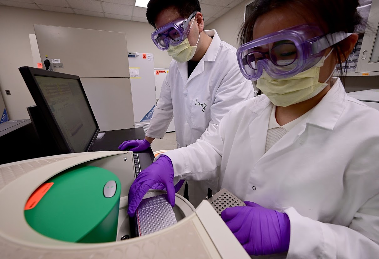 Professor Irene Xagoraraki leads the research team for one of Michigan’s largest and oldest wastewater monitoring projects. (Photo by Dale Young, courtesy of Detroit News.)