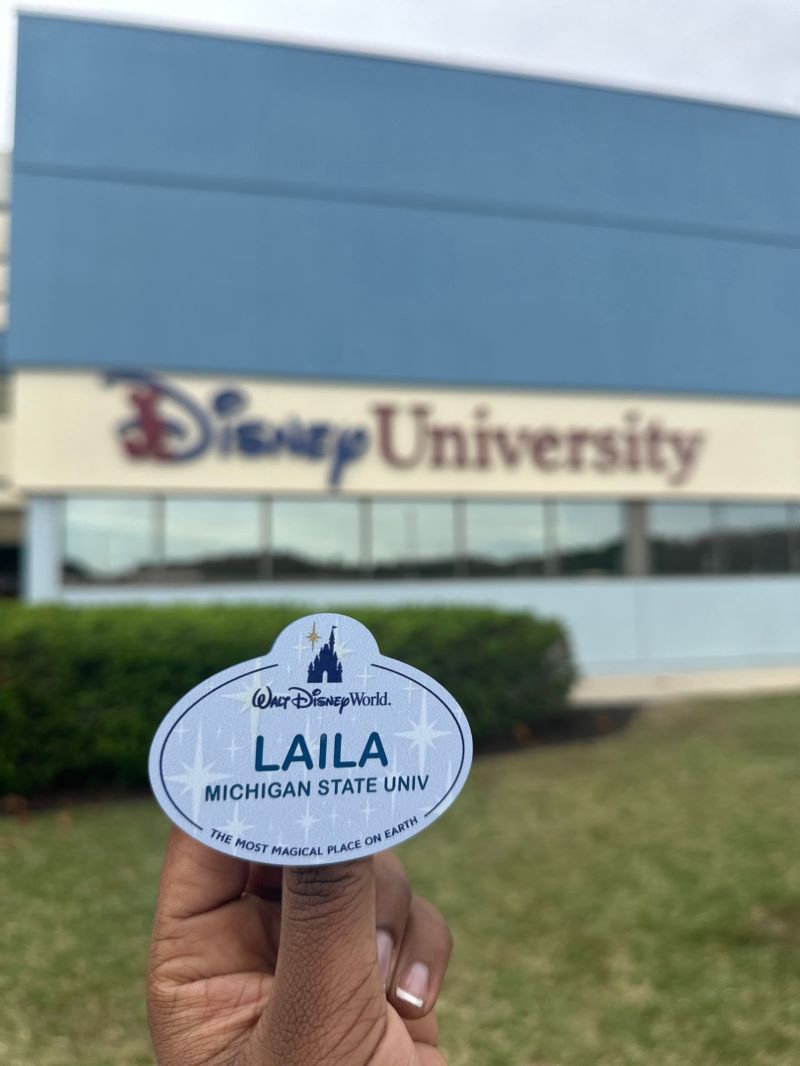MSU College of Engineering student Laila Jackson's Disney World badge