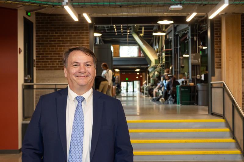 MSU Engineering Deal Leo Kempel inside the STEM Teaching and Learning Facility on campus.