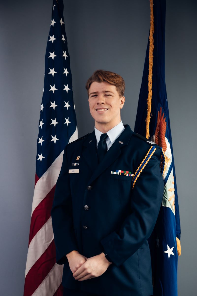 Matthew Bush is a mechanical engineering student and cadet with MSU's Air Force ROTC program. He would like to eventually become an astronaut