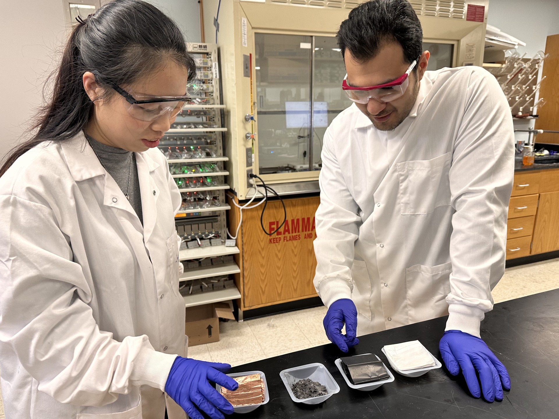 Research photo of Jingshan Chai and Amir Mirtaleb.