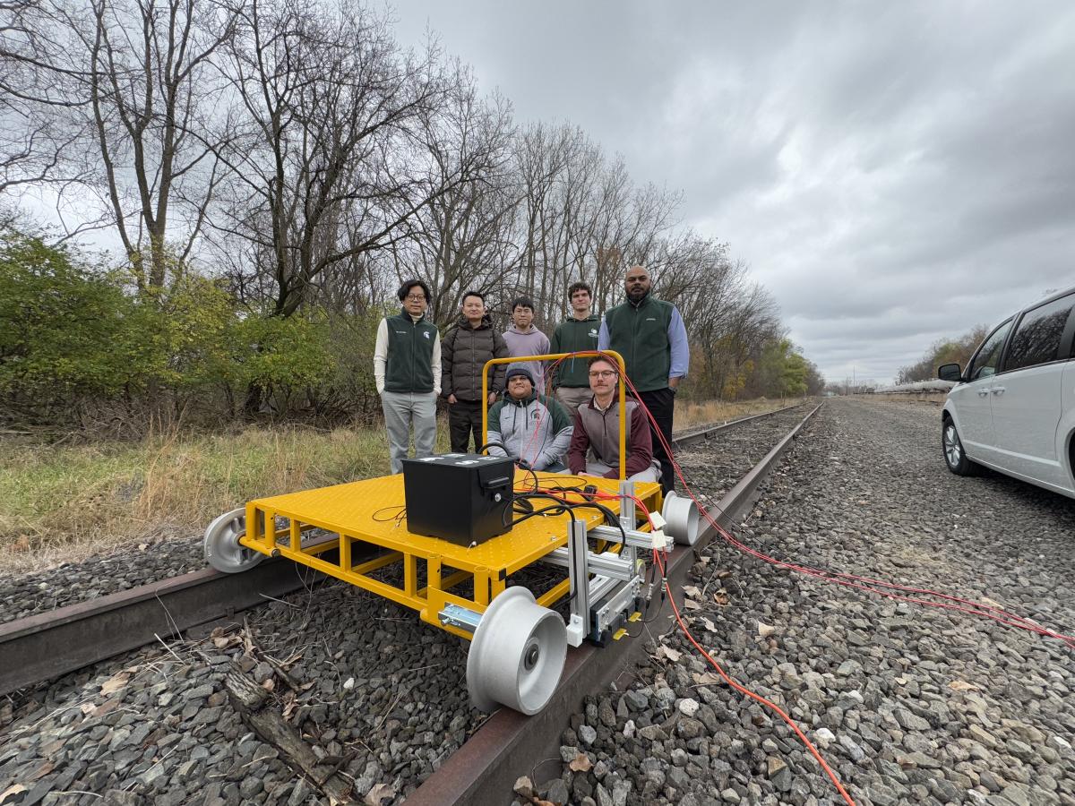 Team on the Hybrid Rail Inspection System