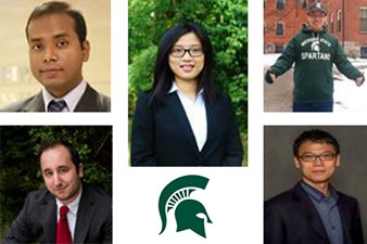 Headshots of five new faculty members.