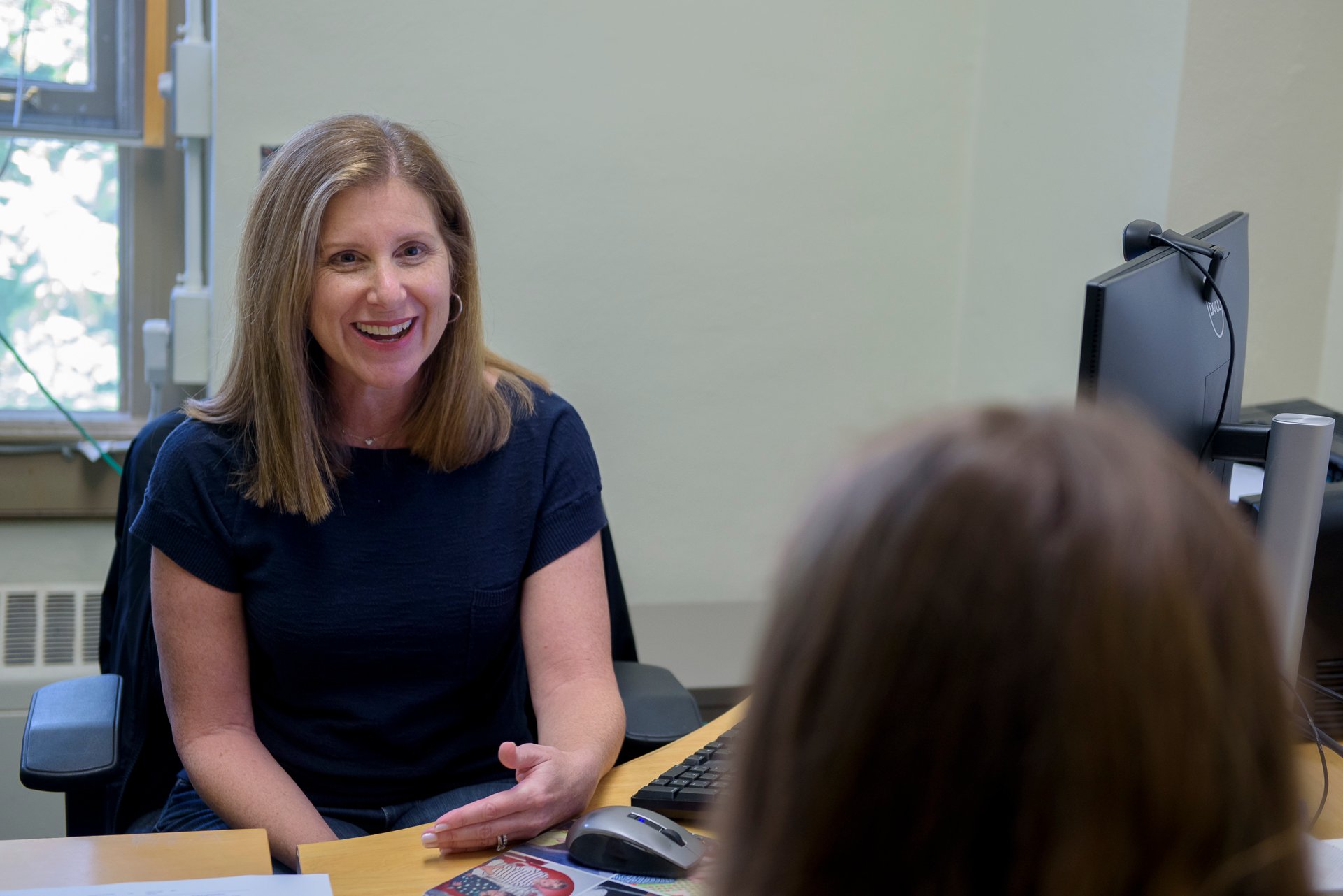Student meets with advisor.
