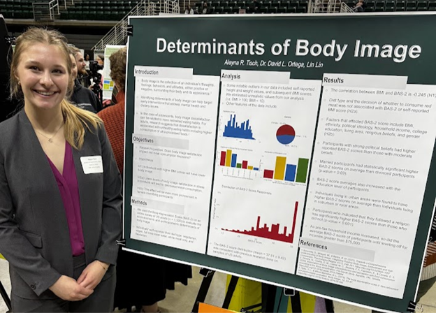 Woman with a poster.