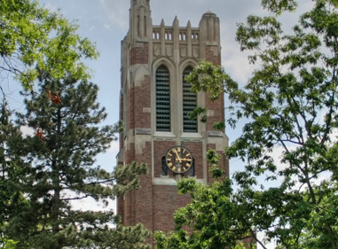 Beaumont Tower with trees