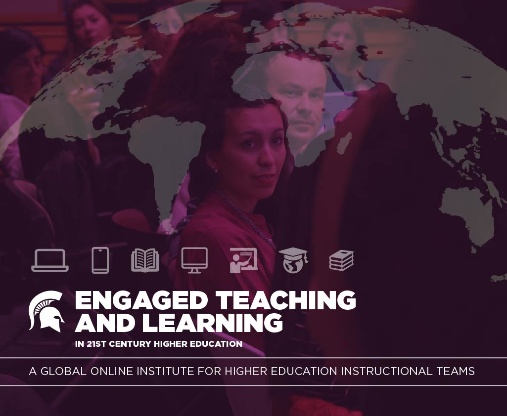 Graphic that says Engaged Teaching and Learning in 21st Century Higher Education