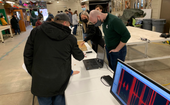 members of the lab at a stem outreach event