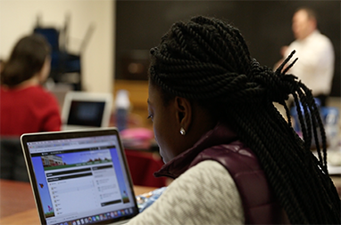 Student on laptop