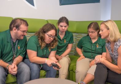Students sitting and talking