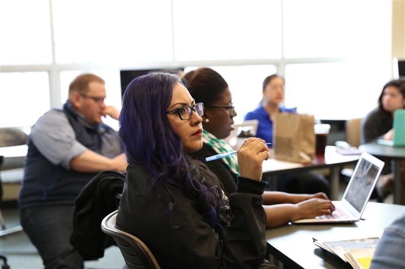 Student listens during a class