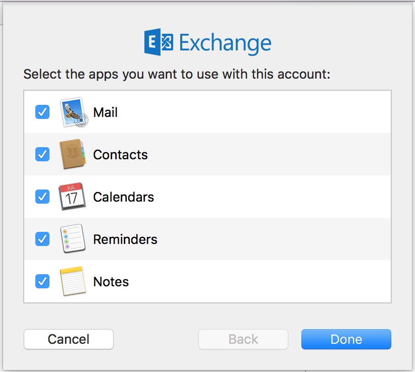 Exchange features