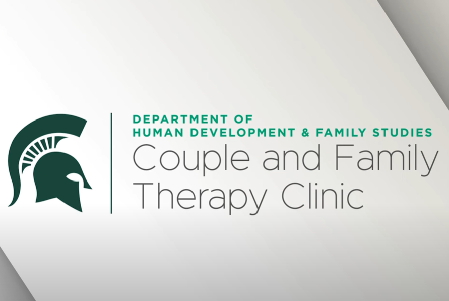 Spartan helmet and Couple and Family Therapy Clinic wordmark.