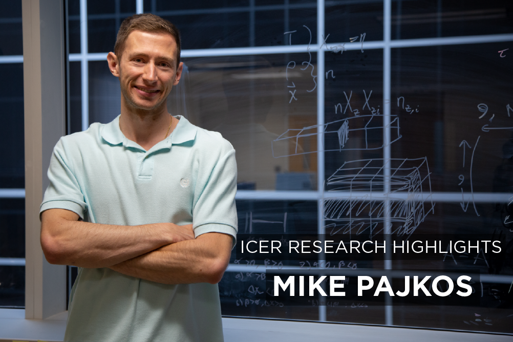 Photo of Mike Pajkos with text reading: ICER Research Highlights Mike Pajkos