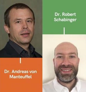 Portraits of Dr. Andreas von Manteuffel and Dr. Robert Schabinger