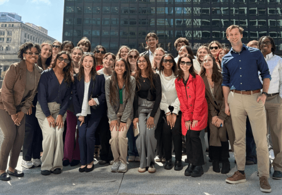 A group of Madison students posing together during the annual Career Exposure program.