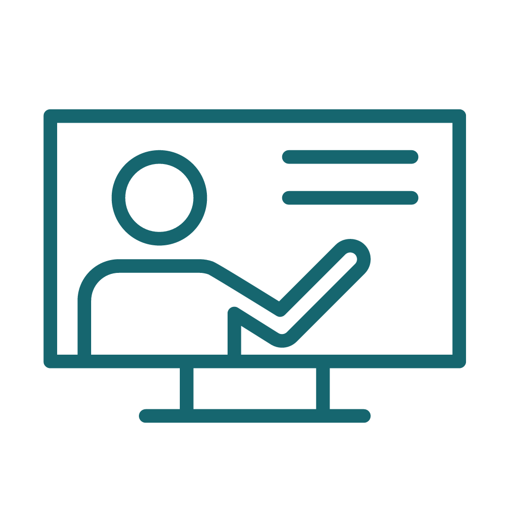 Person on Monitor Icon