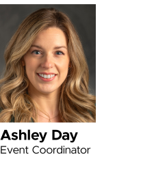 Headshot of Ashley Day with her name and title of Event Coordinator.