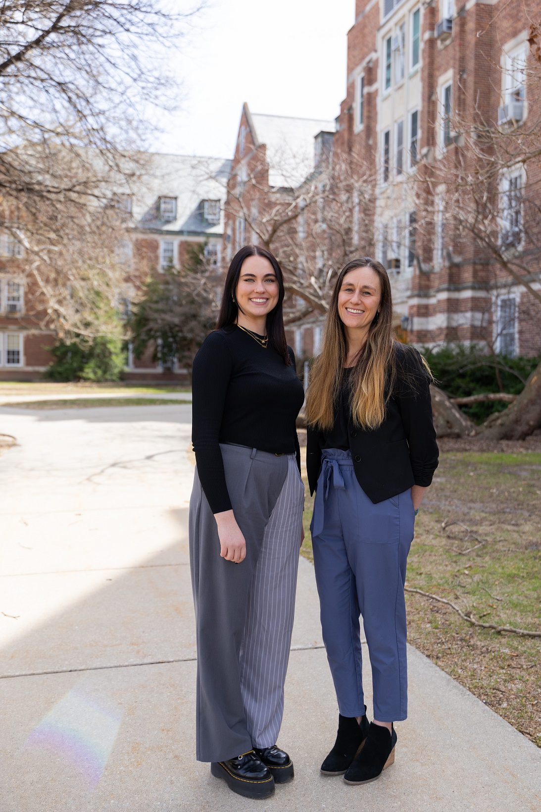 Doctoral student Alexis VanBaarle, left, and Dr. Carolyn Isaac, right.
