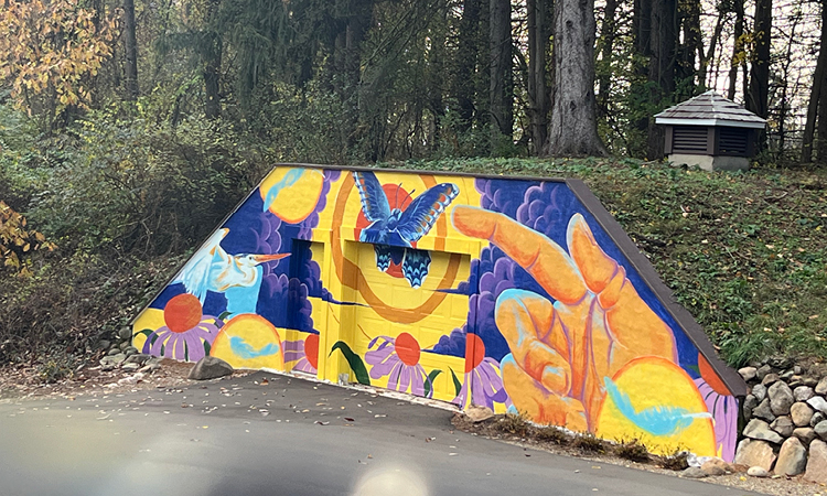 KBS mural after
