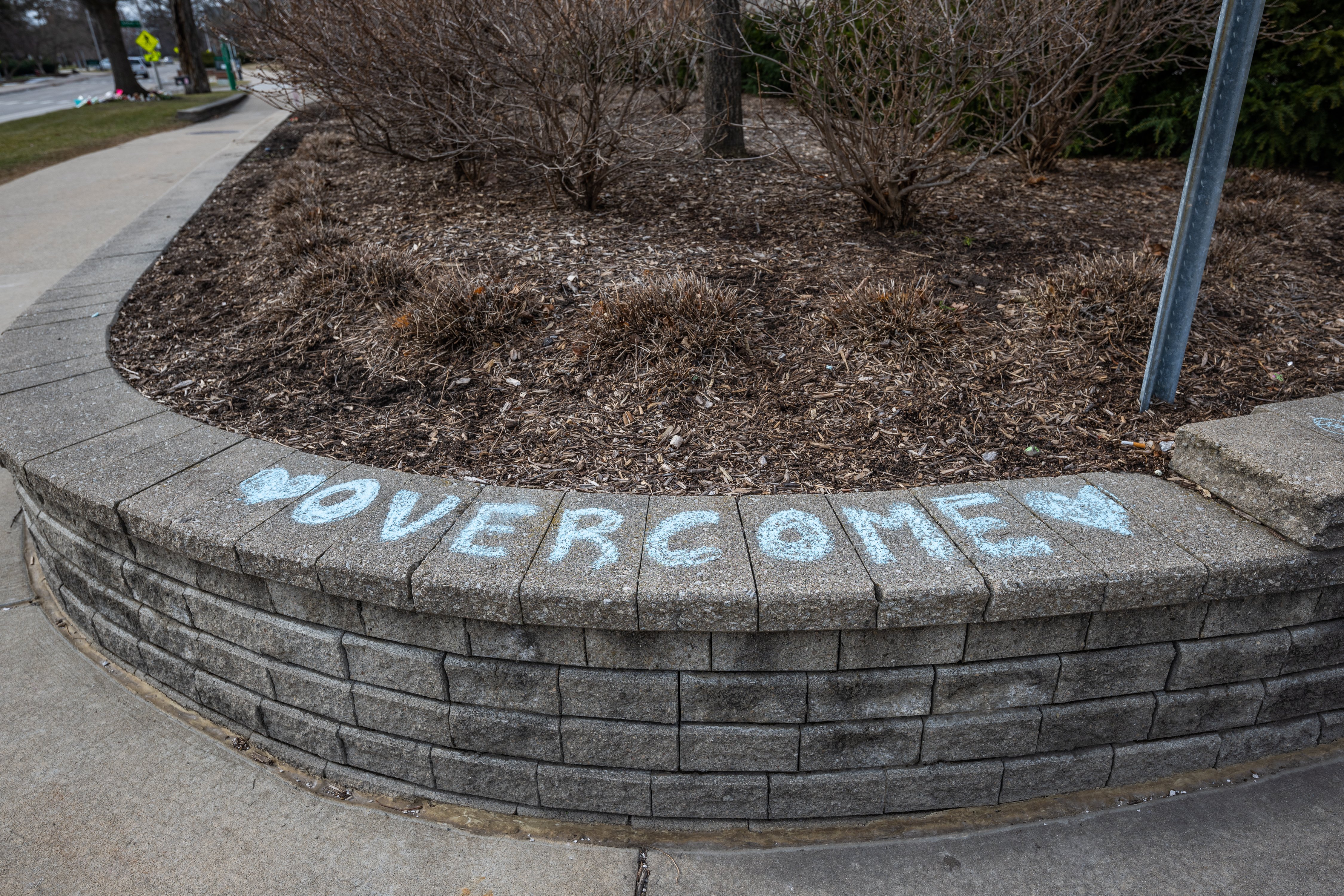 Overcome written in chalk