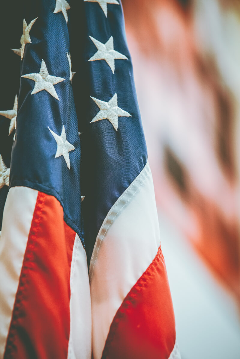 The American flag.