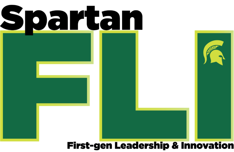 A Spartan First-gen Leadership & Innovation logo.