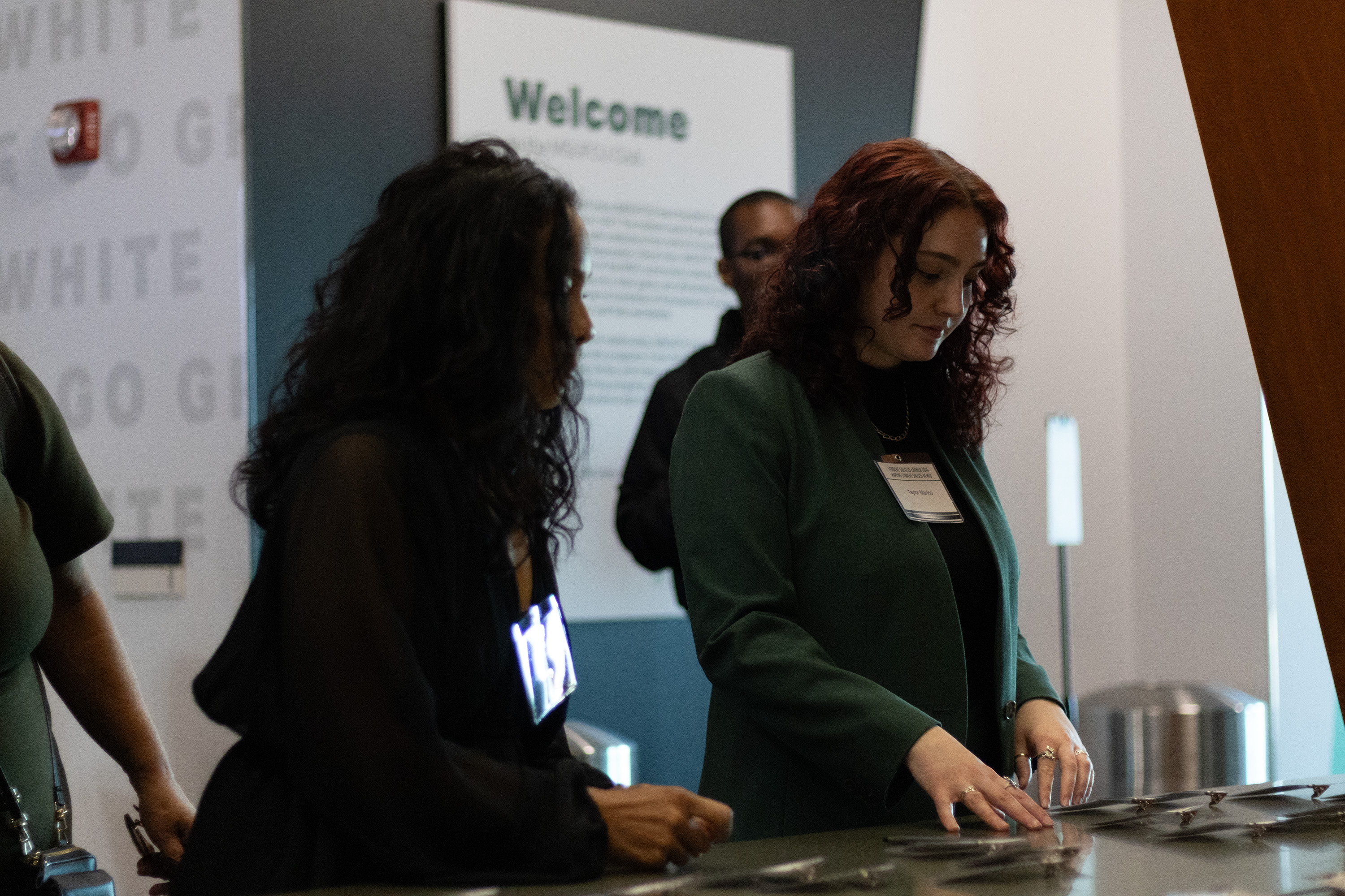 MSU staff facilitates the registration table at the Student Success Launch.