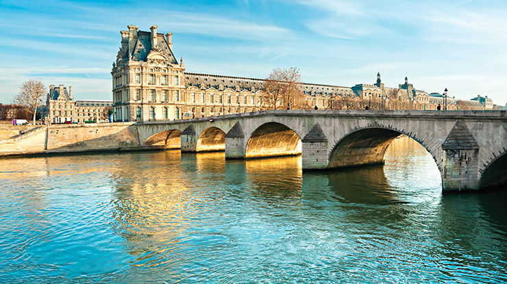 A sunny day in Paris, on the banks of the Seine ? where students with a major in French may visit on education abroad.
