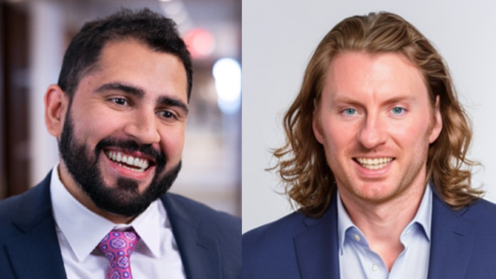 Headshots of Elias Scheker da Silva and Michael Watson.