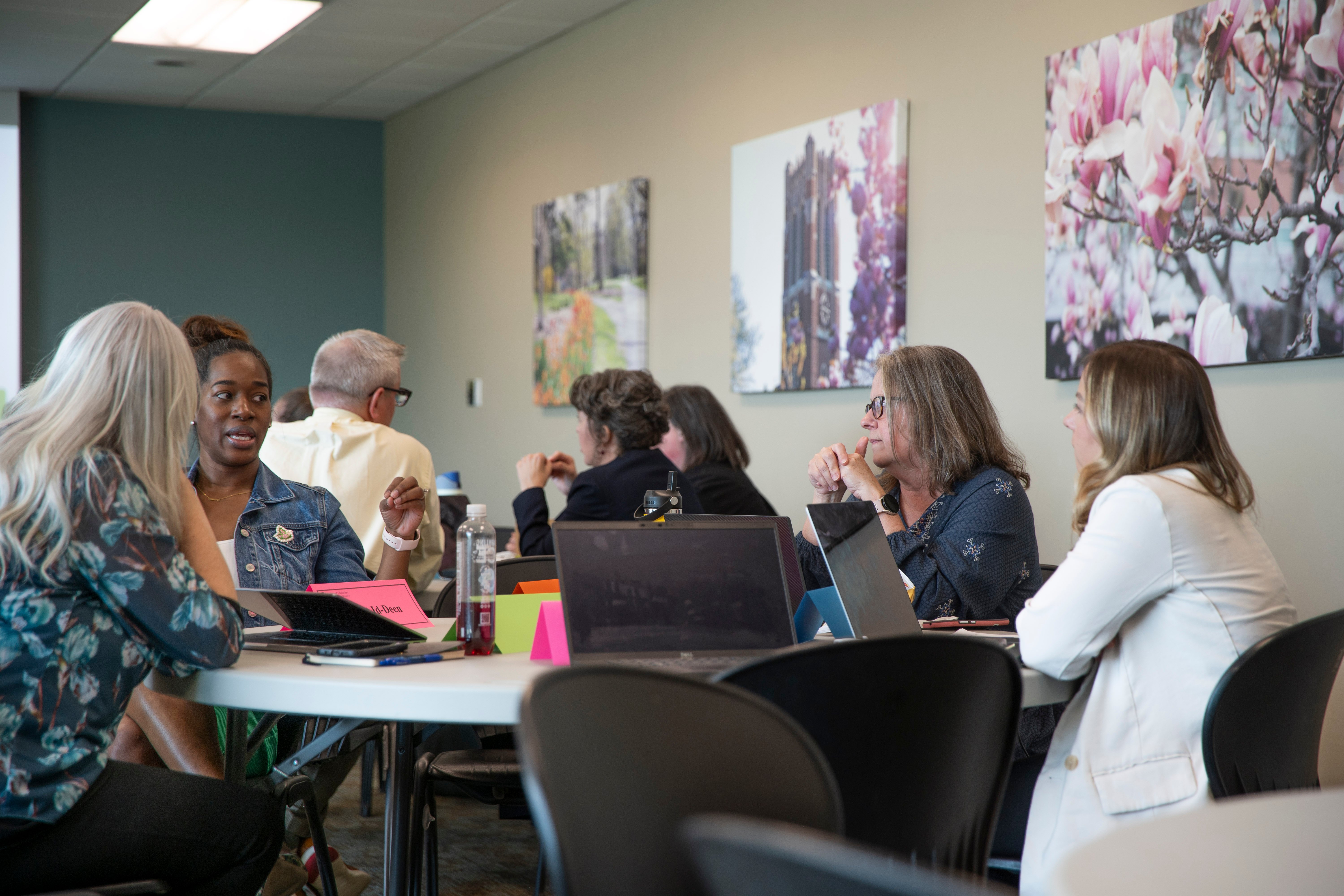 Sparan scholars collaborate during a meeting.