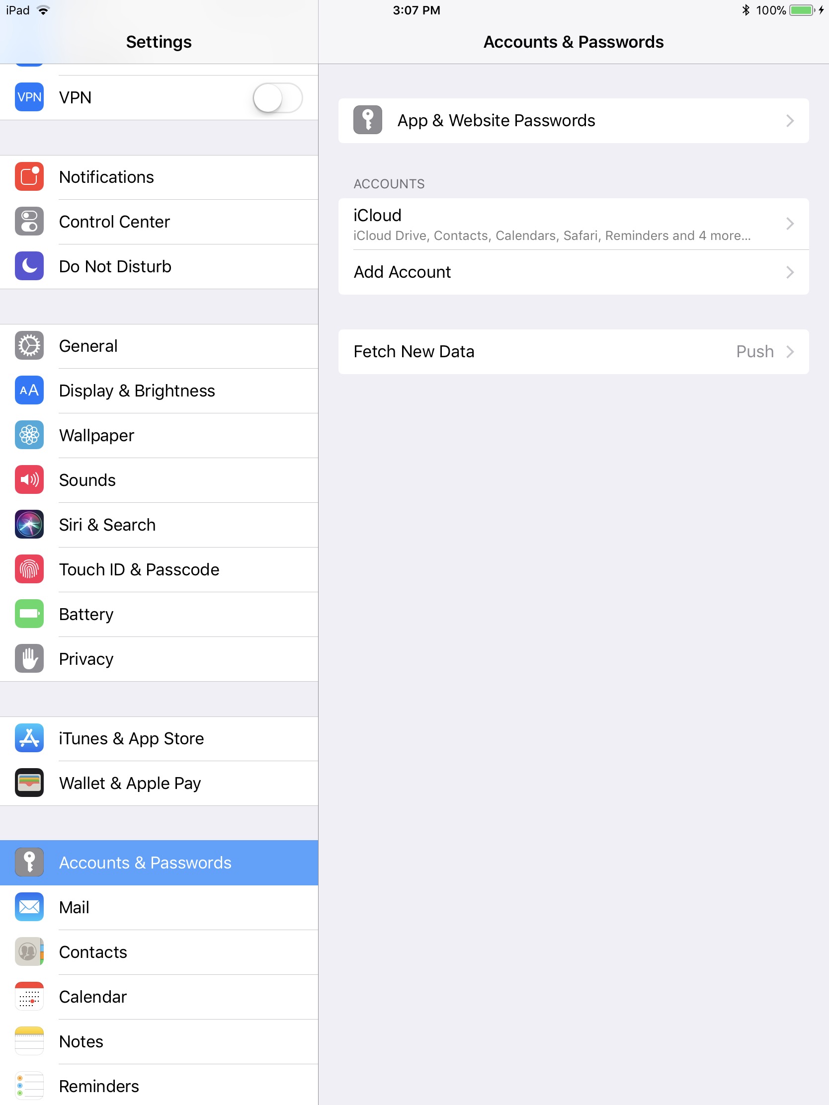 Accounts and Passwords