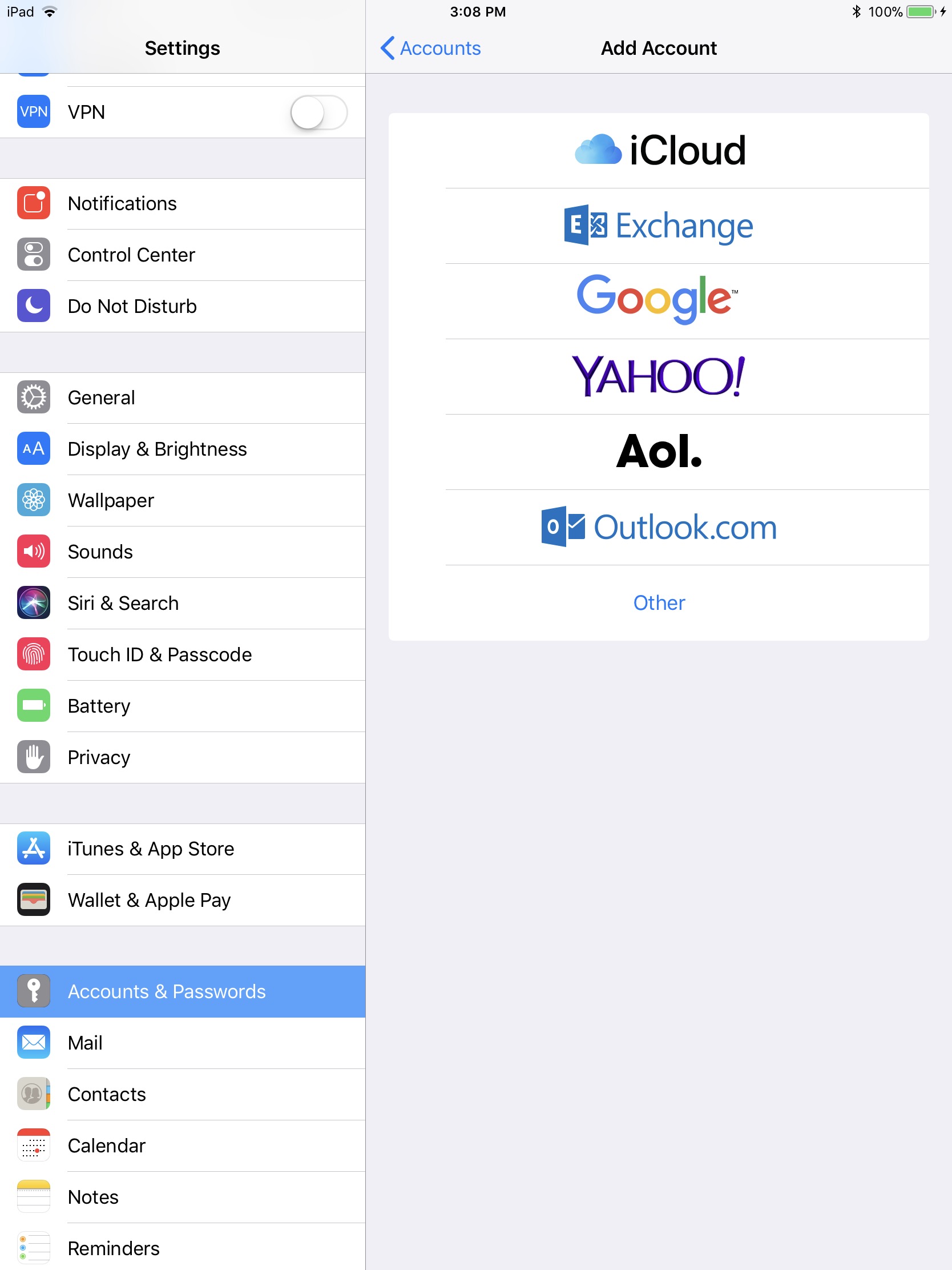 Accounts & Passwords
