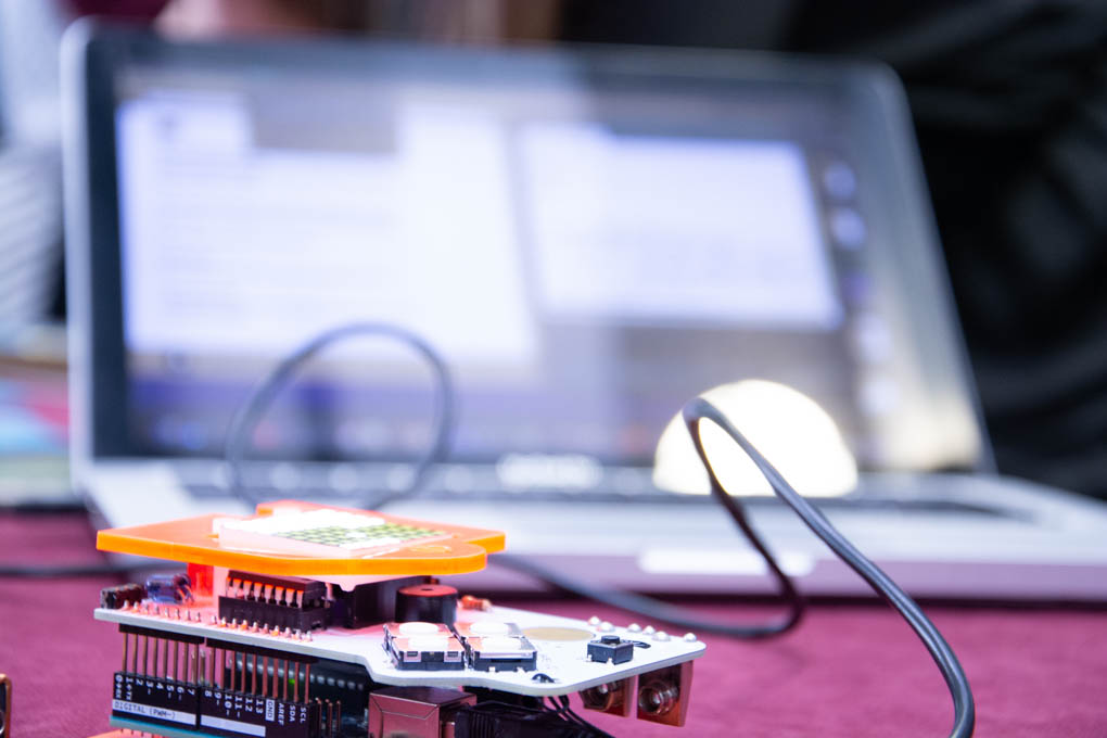 computer with a circuit connected to it