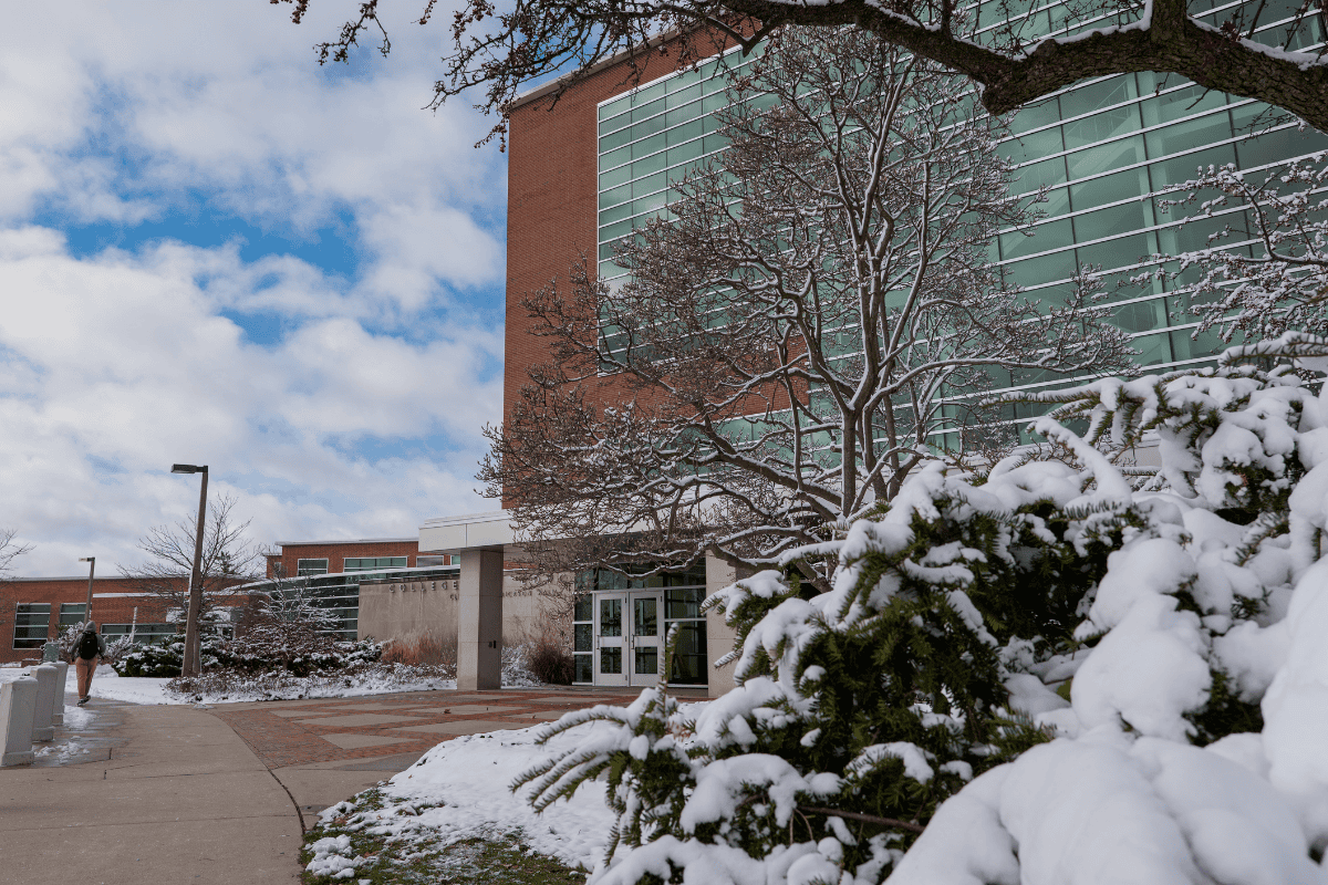 snowy Erickson Hall