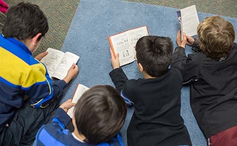 children reading books