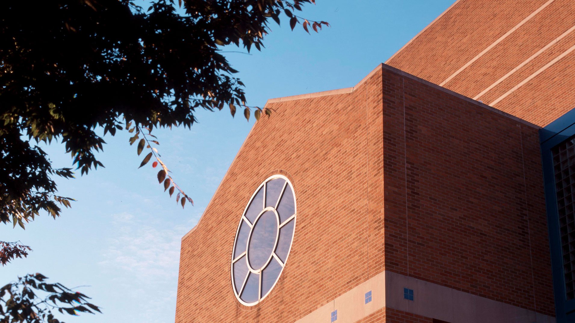 Photo of a building glistening in sunlight