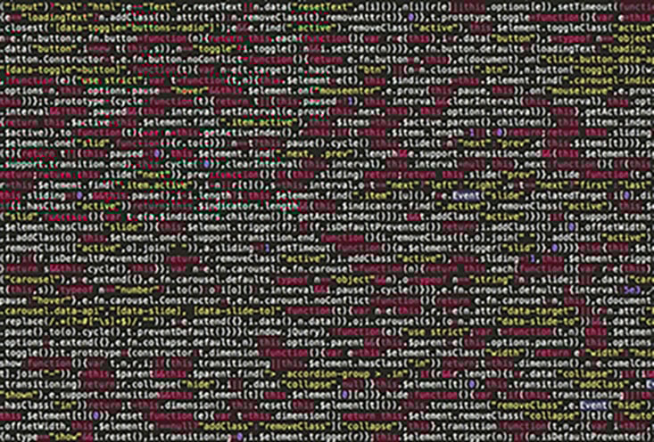 Code on a computer