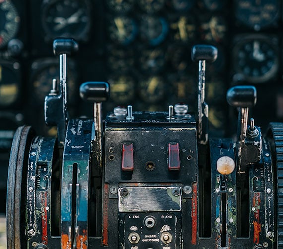 Close up a mechanical object