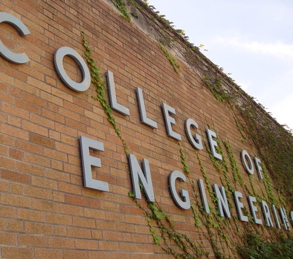 College of Engineering lettering outside