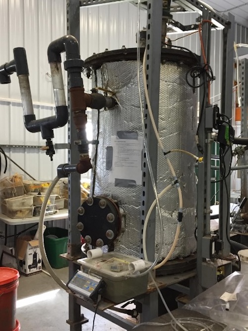 A pilot digester operating at ADREC.