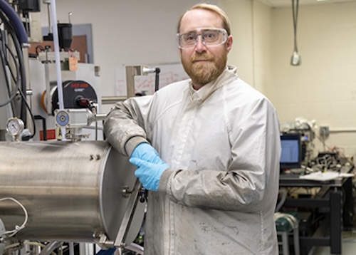 Richard Lunt in a lab