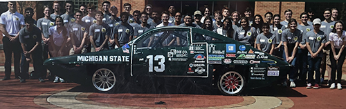 MSU Solar Racing team and their innovative car, Aurora