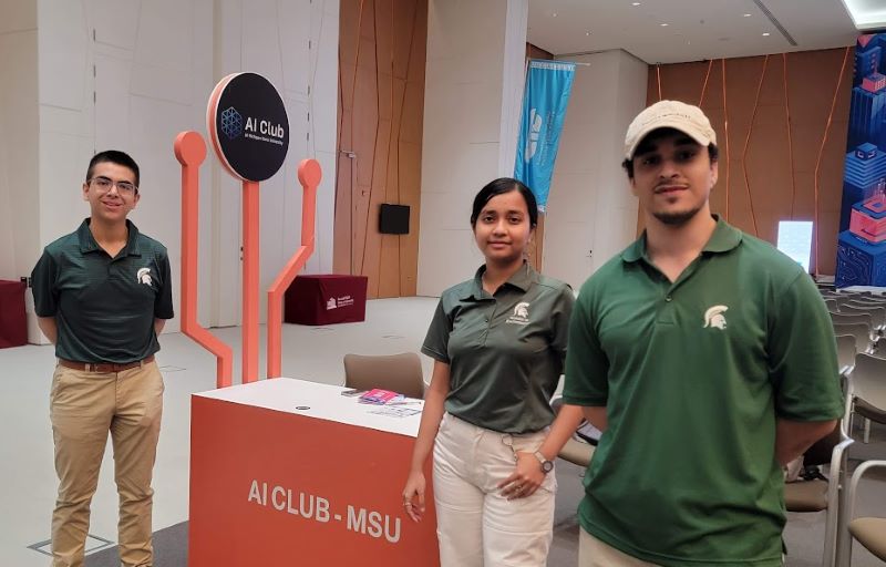 Photo of some members from the AI Club