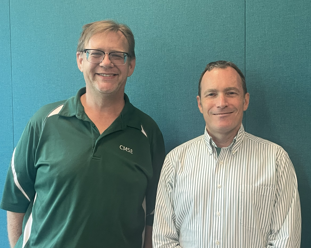 (L-R) Andrew Christlieb, CMSE chair from 2015-19, and Edward Brown, current CMSE interim chair.
