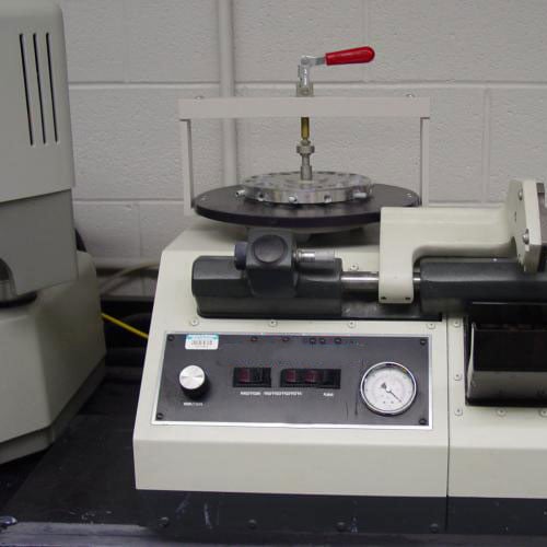 close up on a equipment in the composite materials and structures center lab