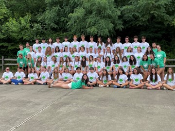 Hackman with group of division leaders.