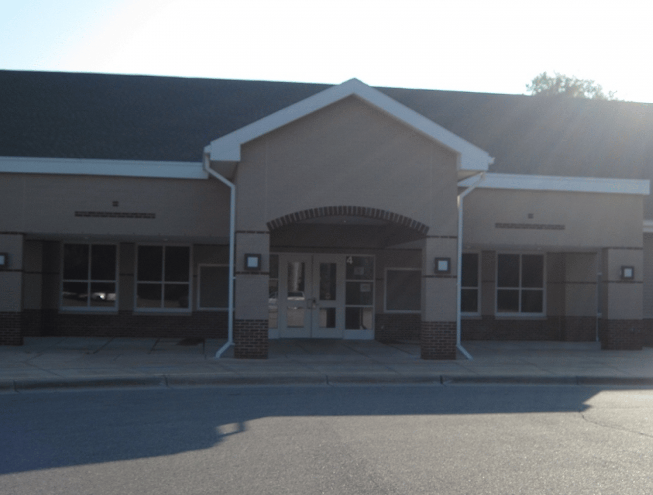 Front entrance of Haslett School.